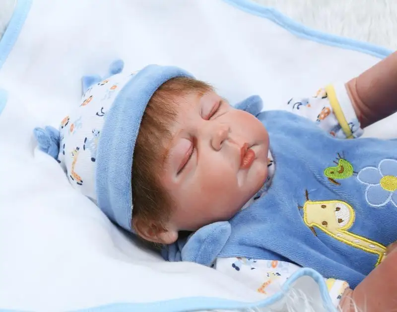 Детские Силиконовые куклы Bebe boy reborn 23 дюйма поддельные спящие подарок для детей can