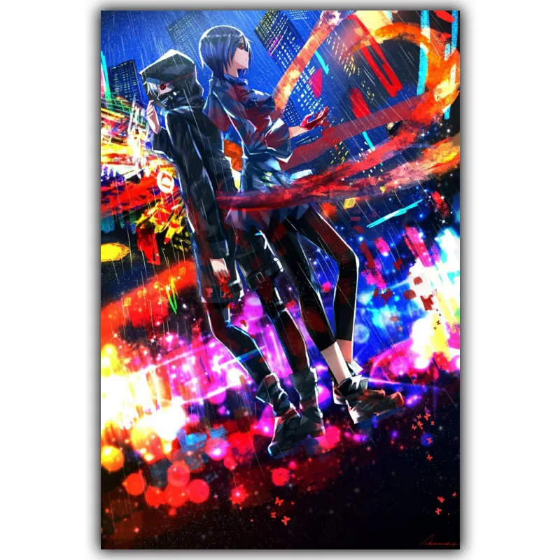 Новый Токийский Гуль Кен Шелковый Холст декоративный настенный плакат для