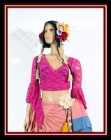 lace belly dance top flamenco korea 5taper flare blouse di89 94