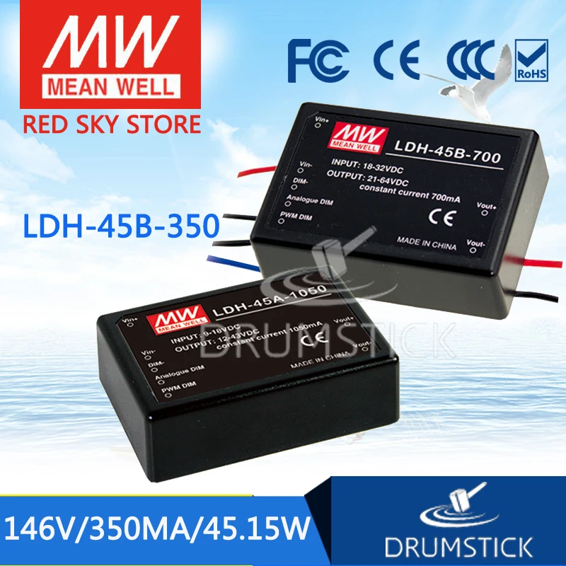 MEAN WELL LDH 45B 350 21 ~ 126VDC 350mA meanwell 45 15 Вт DC светодиодный драйвер|meanwell led|led driver meanwellmeanwell led |