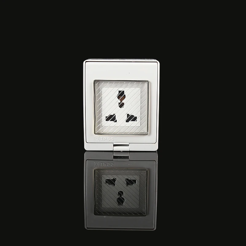 1 Socket IP55 водонепроницаемый пыленепроницаемый наружный настенный розетка с крышкой 110~ 250 В розетка питания универсальная розетка - Тип: 1 Socket
