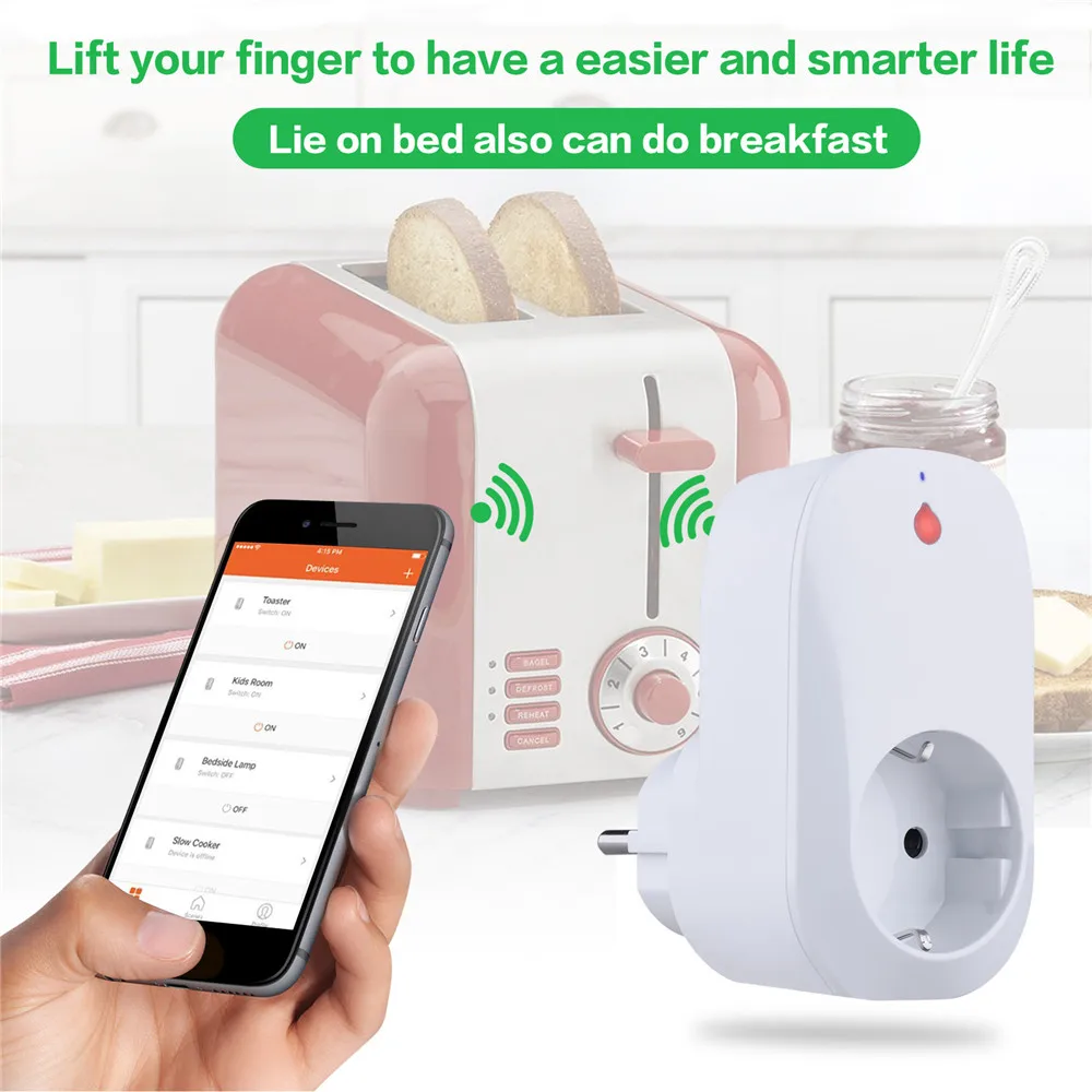 2 шт. Беспроводной Смарт Wi-Fi разъем выход 16A таймер Smart Remote APP Управление ЕС Разъем