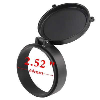 64mm 64-69 мм Крышка для объектива винтовки быстро откидывающаяся крышка для защиты от пружины крышка объектива охотничий Калибр HT37-0043 - Цвет: 64mm