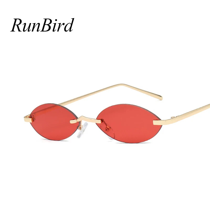 

Солнцезащитные очки без оправы для мужчин и женщин, небольшие винтажные модные брендовые дизайнерские солнечные очки с металлической опра...