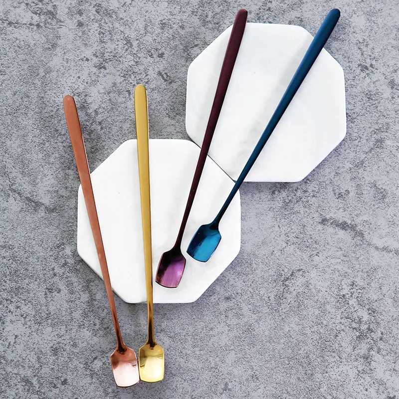 Soffe Высокое качество нержавеющая сталь с длинной ручкой молочный чай кофе