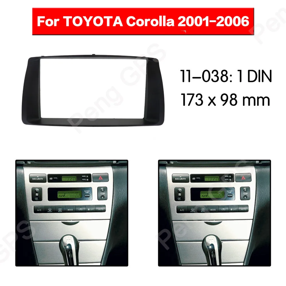 Адаптер для установки автомагнитолы 2 DIN TOYOTA Corolla 2001 2002 2003 2004 2005 2006|Камеры заднего