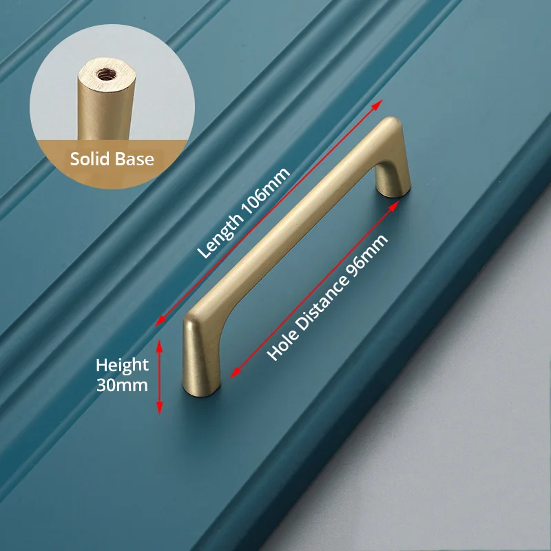 Brushed Copper 96mm NAIERDI из твердого цинкового сплава жемчужно-серая золотая для шкафа ручки ящика ручки кухонного шкафа двери Тянет Оборудование Для Обработки мебели - Цвет: Brushed Copper 96mm