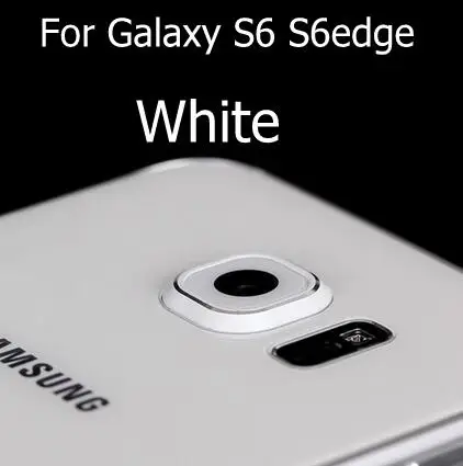 white for s6 s6edge Подлинная задняя камера объектив для samsung Galaxy S6 S6 края сзади прозрачная стеклянная линза для samsung S6 edge+ Защитная крышка объектива+ 3 М клей - Цвет: white for s6 s6edge