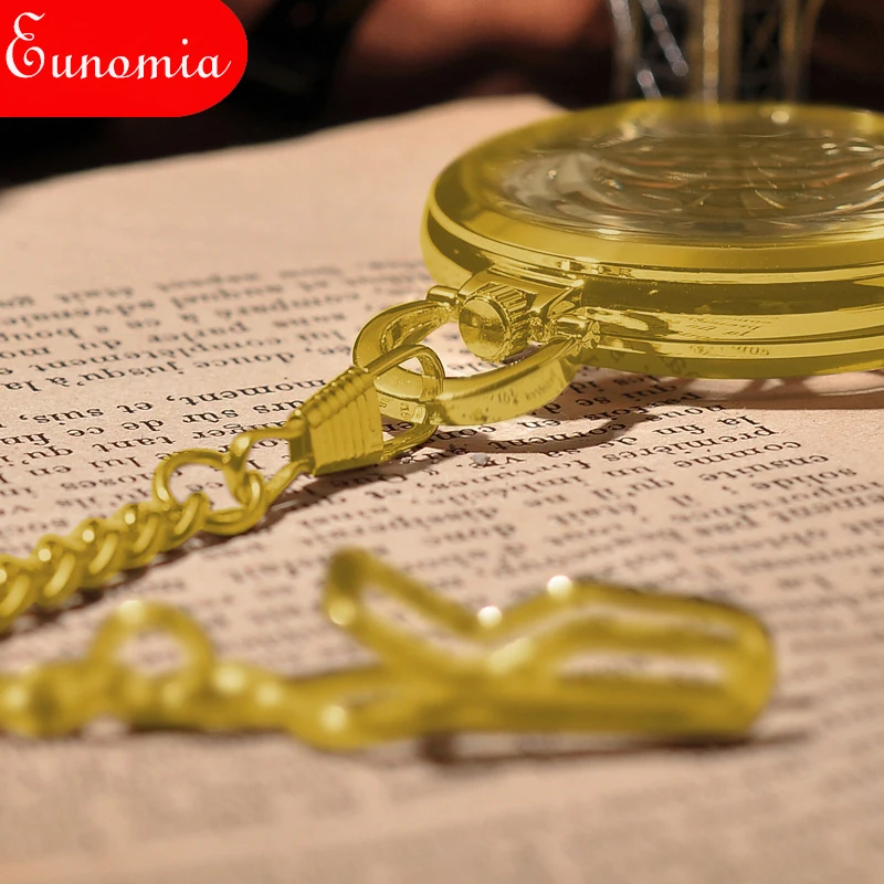 Прозрачные Роскошные Электронные Механические карманные часы модный крутой