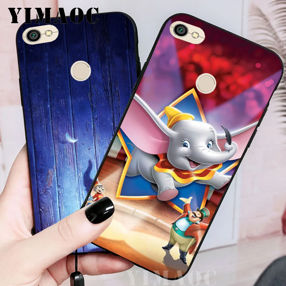 YIMAOC dumbo черный мягкий силиконовый чехол для Xiaomi Redmi Note 6 Pro 7 S2 Go |