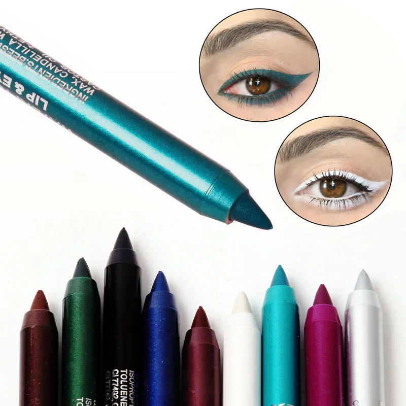1@# 1Pcs NEW Fashion Women Long-lasting Eye Liner Pencil Pigment White Color Waterproof Eyeliner Pen Cosmetics Makeup Tools | Красота и