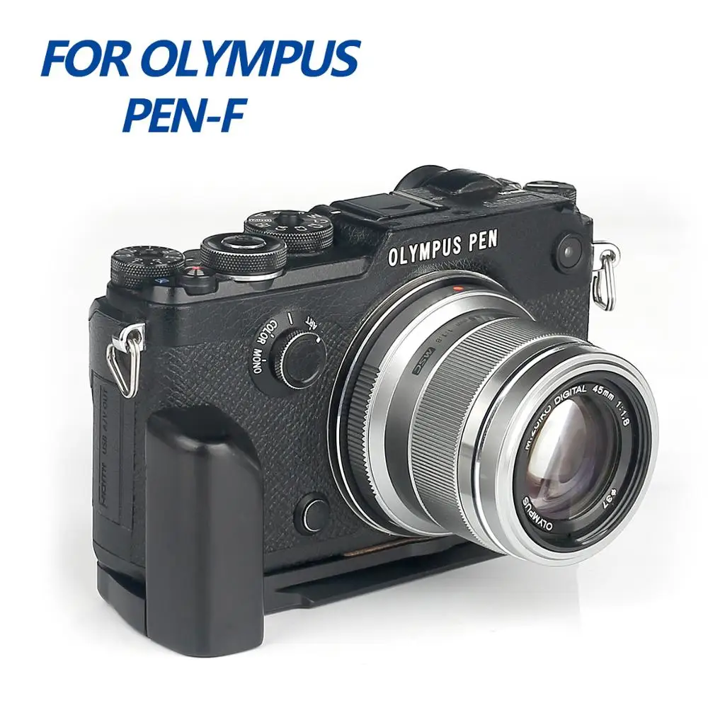 Деревянные Pro Вертикальная L Тип кронштейн штатив Quick Release Plate база ручка для Olympus Pen