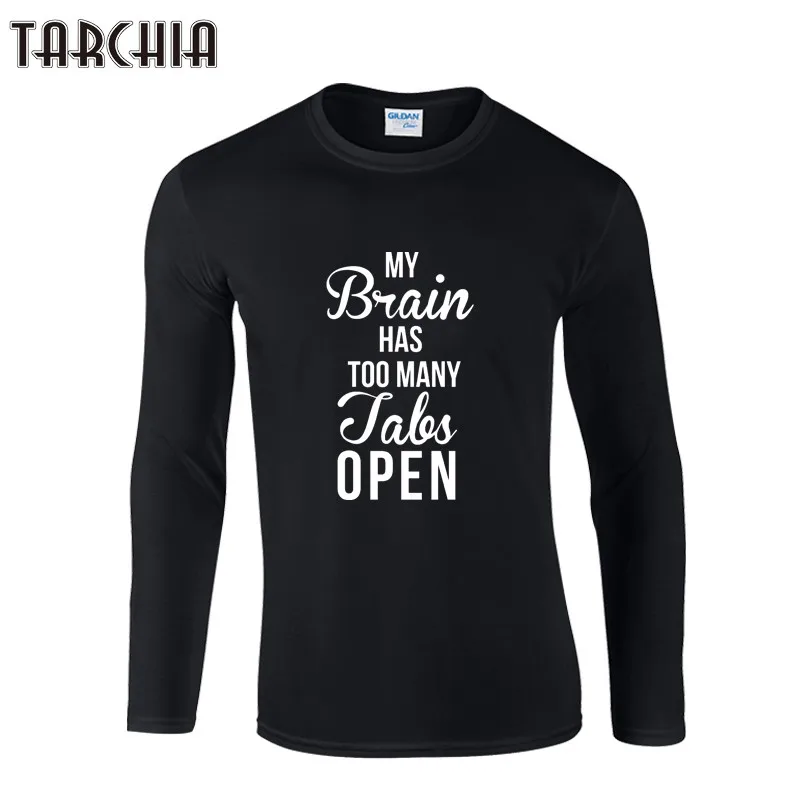 TARCHIA Мужская футболка модная брендовая одежда мужская с длинным рукавом