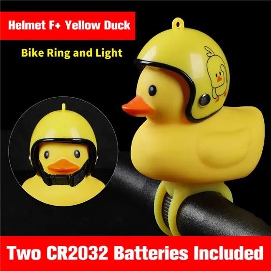 Duck with Helmet F WEST BIKING милый велосипедный звонок водонепроницаемый силикагель мультфильм светильник в виде утки с рогом Велоспорт MTB дорожный велосипед аксессуары Руль - Цвет: Duck with Helmet F