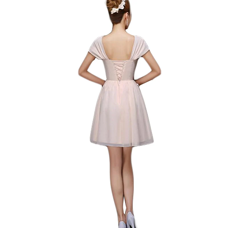 2016 платья подружки невесты цвета шампань шифоновое платье без бретелек для