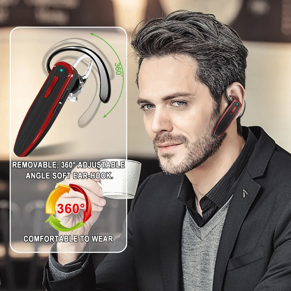 Bluetooth гарнитура с шумоподавлением Микрофон Беспроводные наушники громкой связью