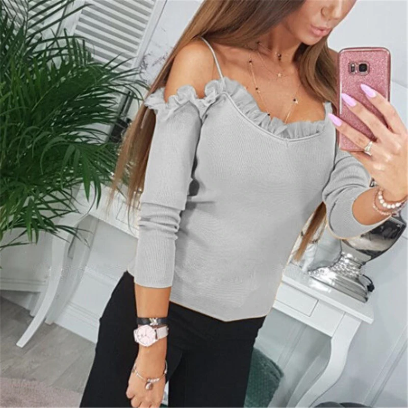 Модные женские блузки с длинным рукавом повседневные свободные кружевные