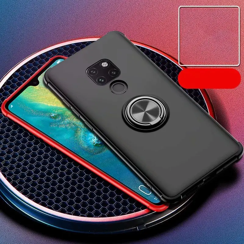 Huawei Luxury Car Bracket Ring Magnetic TPU Protective Case For P20 Pro Lite P30 Mate 20 Cover Nova 3 3i |