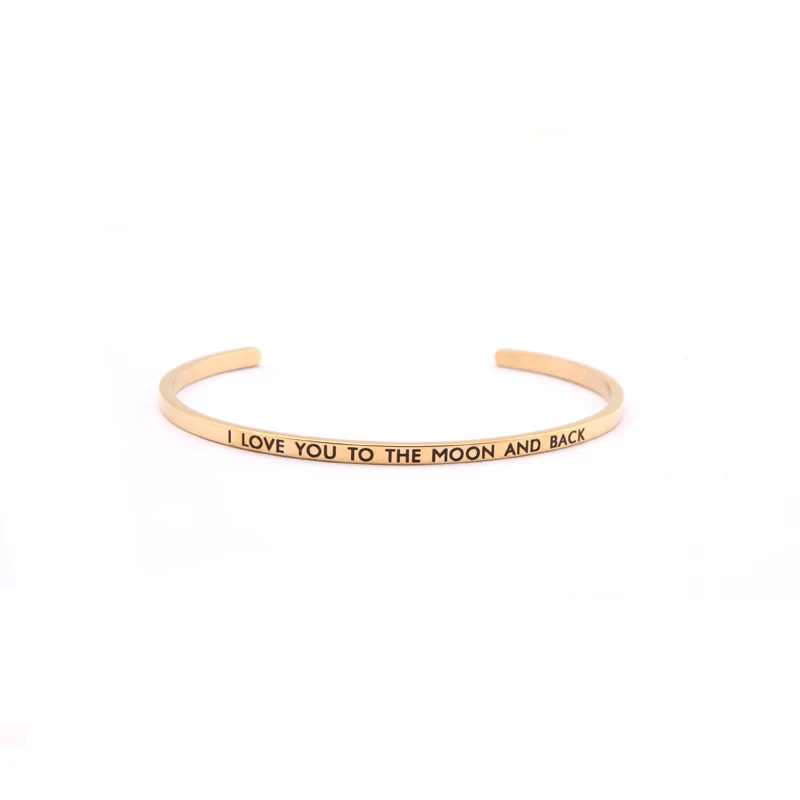 Браслет возлюбленной SANSHOOR с надписью I Love You to The Moon and Back персонализированный