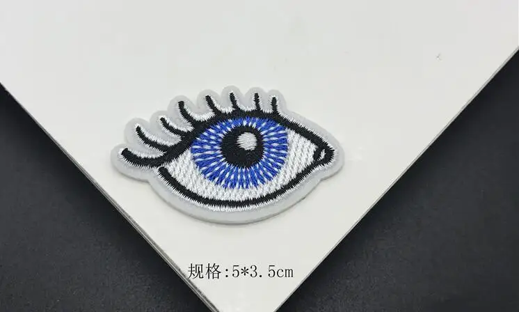 5 шт./лот патчи с вышивкой глазами аппликации помощью утюга милые блестками ткань
