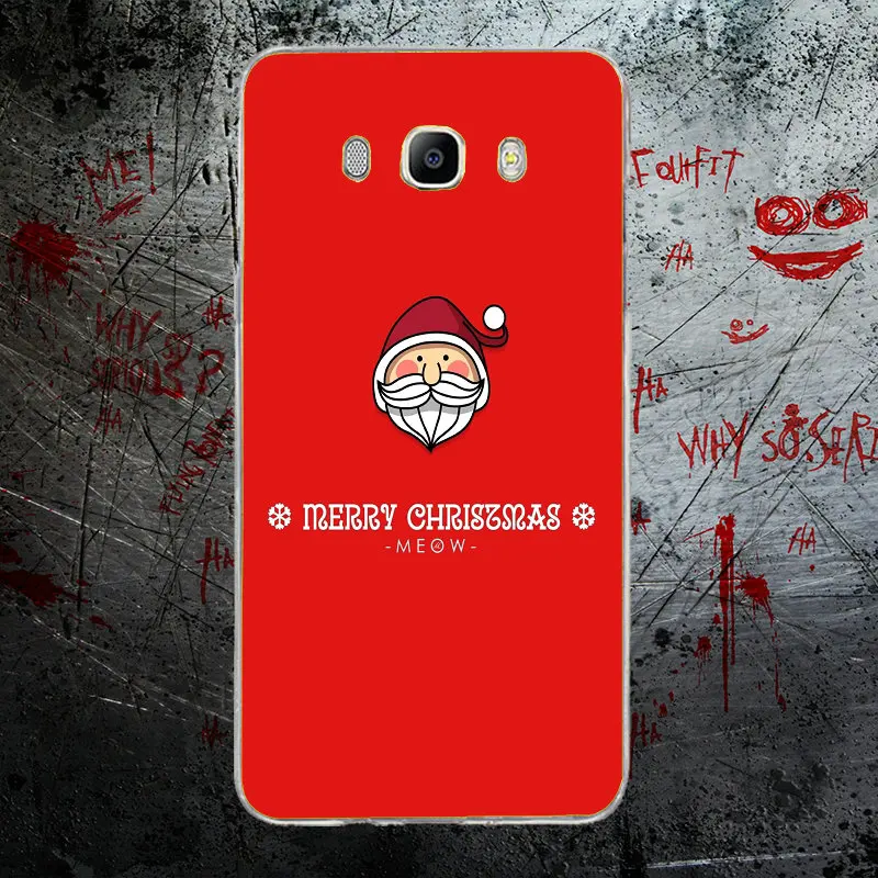 Merry Chrismas Happy год для Samsung Galaxy J1 J2 J3 J5 J7 A3 A5 A7 Чехол мягкий, ТПУ Силиконовые чехлы Сумки