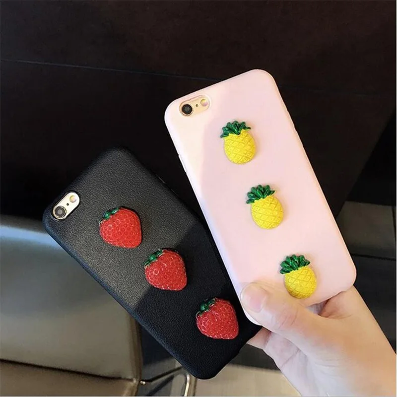 Прекрасный ананас клубника Дело Симпатичные Фрукты чехол для телефона
