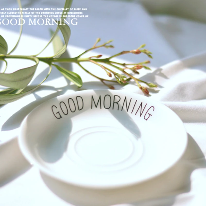 Кофейная чашка Good Morning блюдо Классическая кофейная из белого костяного фарфора с
