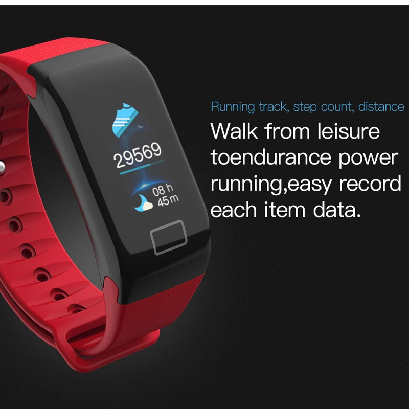 F1 Plus смарт браслет цветной экран водонепроницаемый умный Браслет напоминание о
