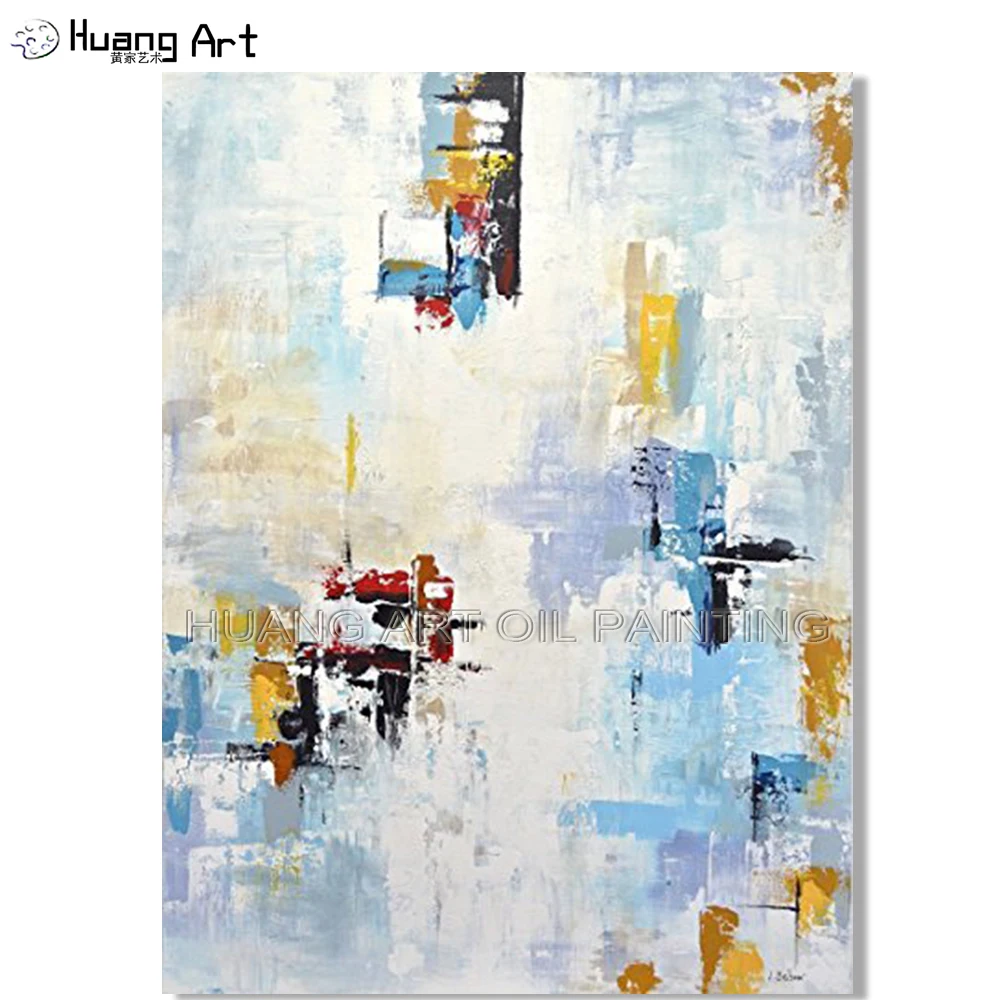 

Fashion Wall Art Hand-painted White Colors Abstract Oil Painting on Canvas Brush Knife Abstract Oil Painting for Living Room