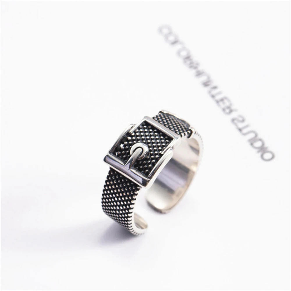 Женские регулируемые кольца HEYLUOKE Винтажное кольцо в стиле панк с широким большим