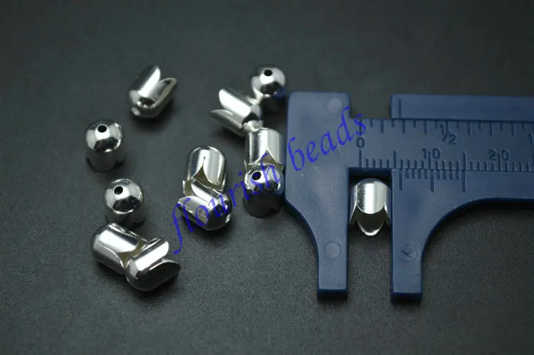 6 мм серебристого цвета металлические медные круглые колпачки для бусин