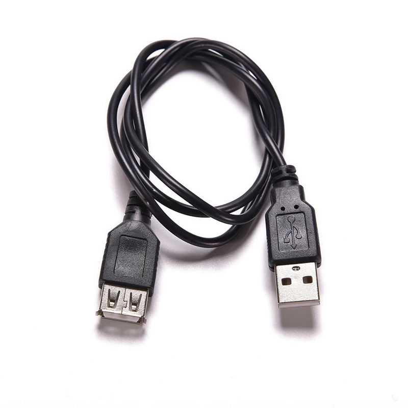 1 шт. черный USB 2 0 A штекер к гнезду кабель удлинитель 50 см для зарядки данных шнур
