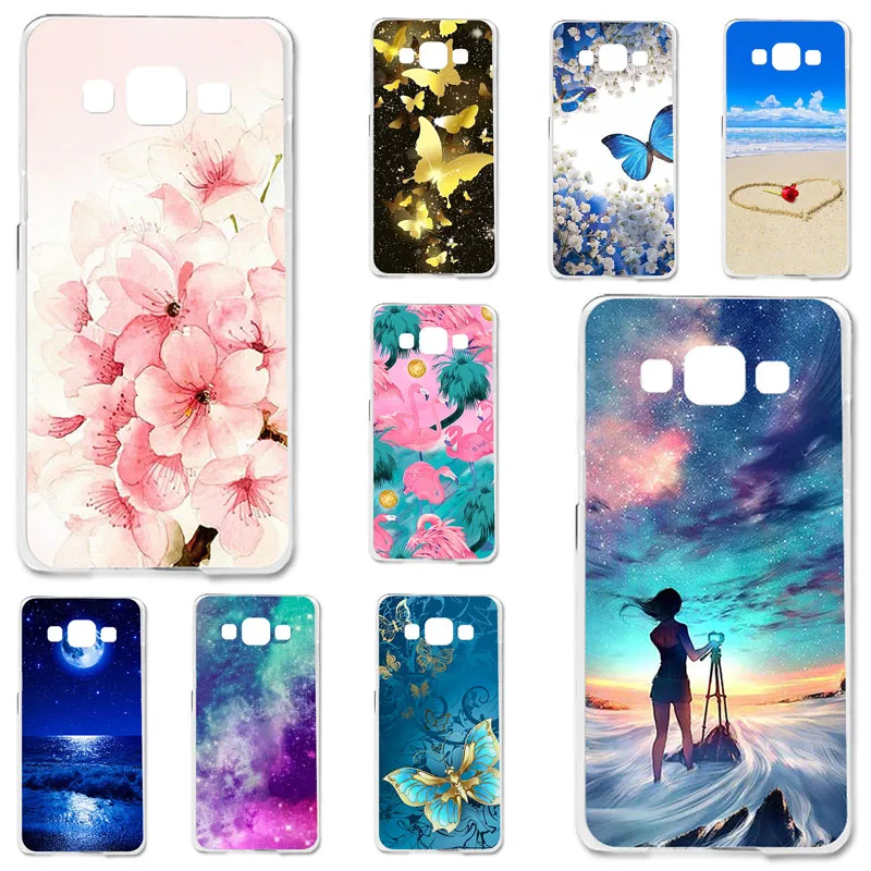 TPU Чехлы для Samsung Galaxy A5 2014 A500F силиконовый чехол с цветочным рисунком бампер 5 0