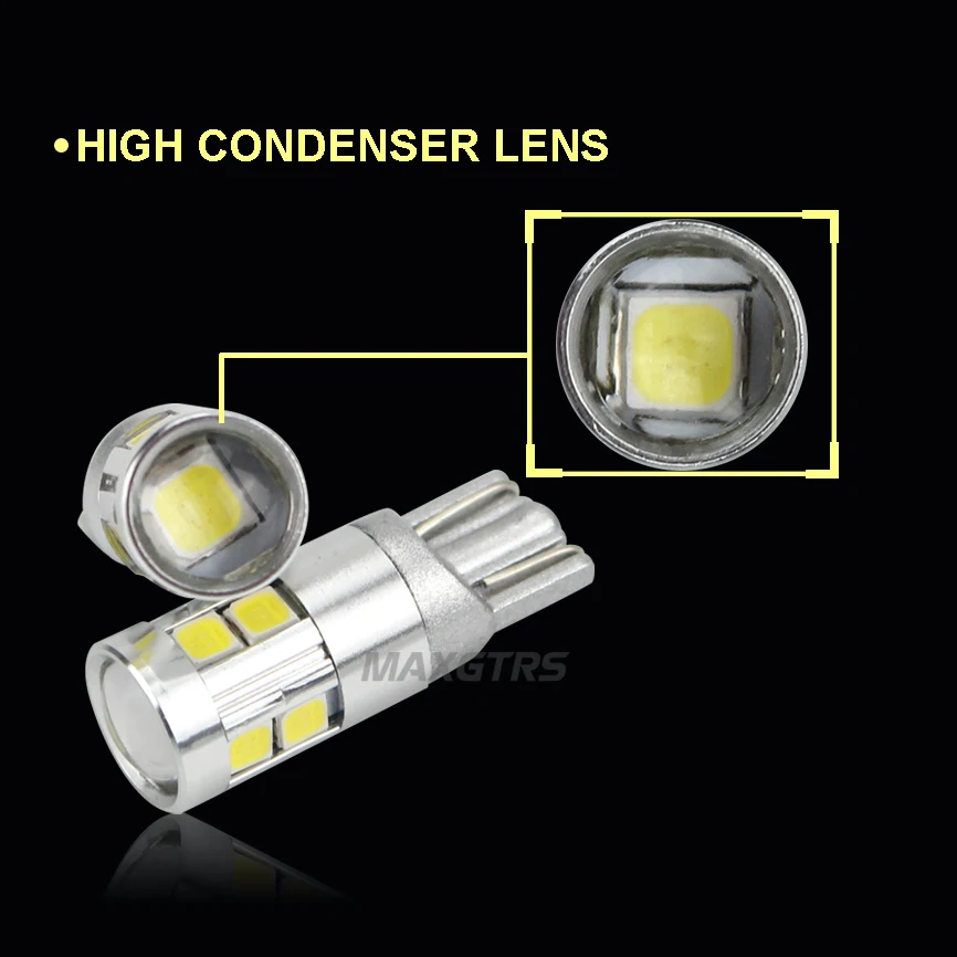 2x супер яркие светодиодные автомобильные лампы T10 W5w 9 Smd 3030 EMC для чтения авто