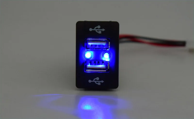 XCGaoon специальный 2 USB 5 В 2.1A разъем интерфейса автомобильное зарядное устройство адаптер для HONDA, светодиодный преобразователь питания синий светодиодный
