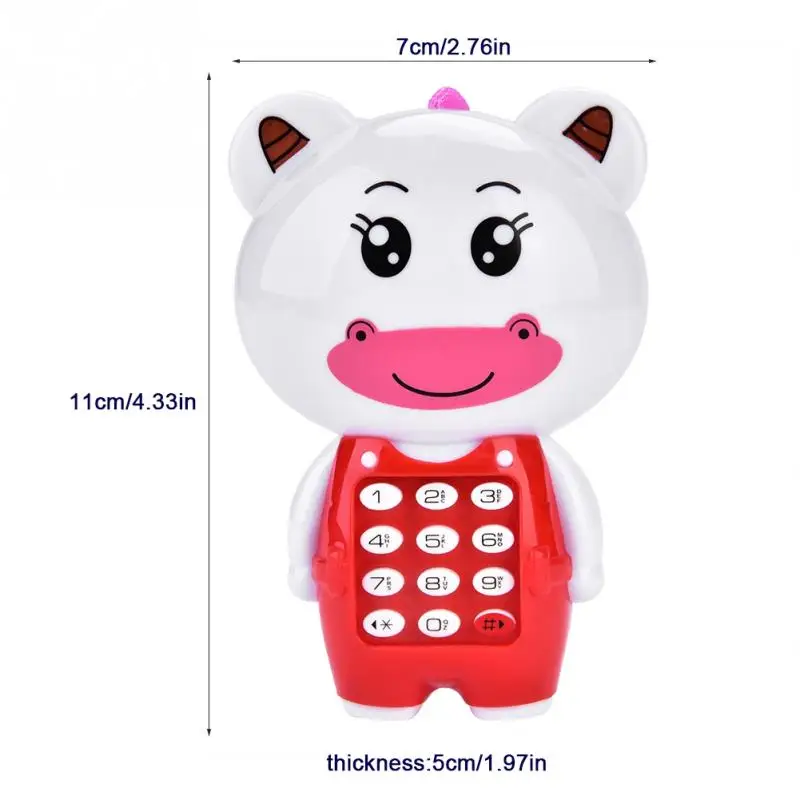 Детский мобильный телефон с милым животным музыкальное моделирование
