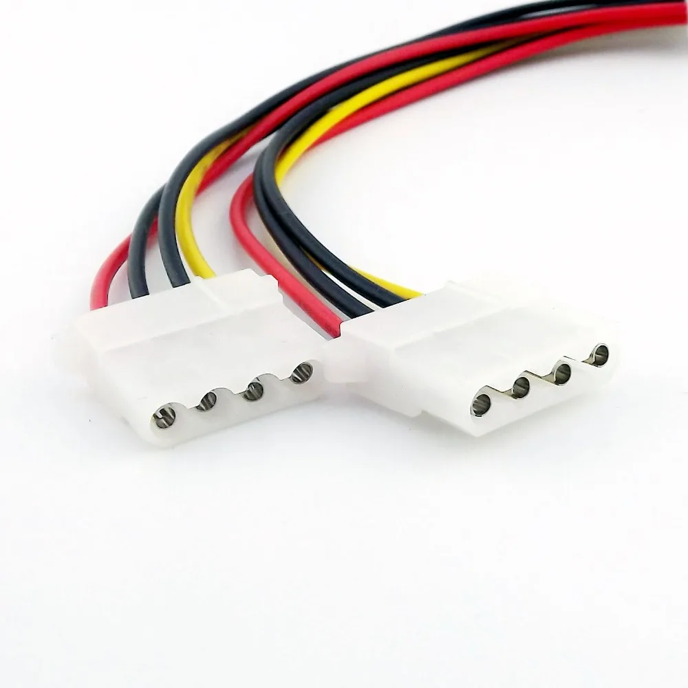 1x IDE 4 контактный разъем Molex Male для 2x Женский Y разветвитель Удлинительный кабель