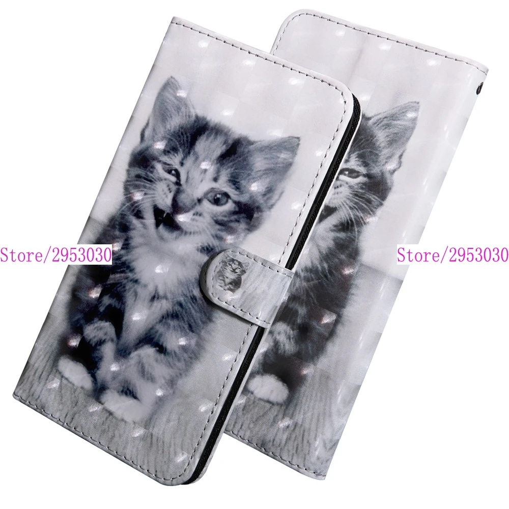 Кожаный чехол для Samsung Galaxy S10 S 10 с 3D рисунком чехол-книжка galaxy | Мобильные телефоны