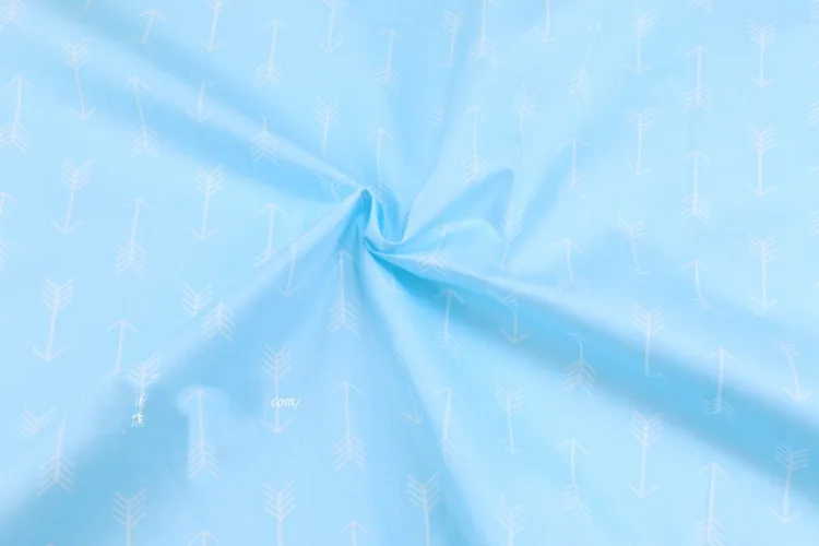 Синяя хлопчатобумажная ткань с принтом Совы из мультфильма толстая четверть