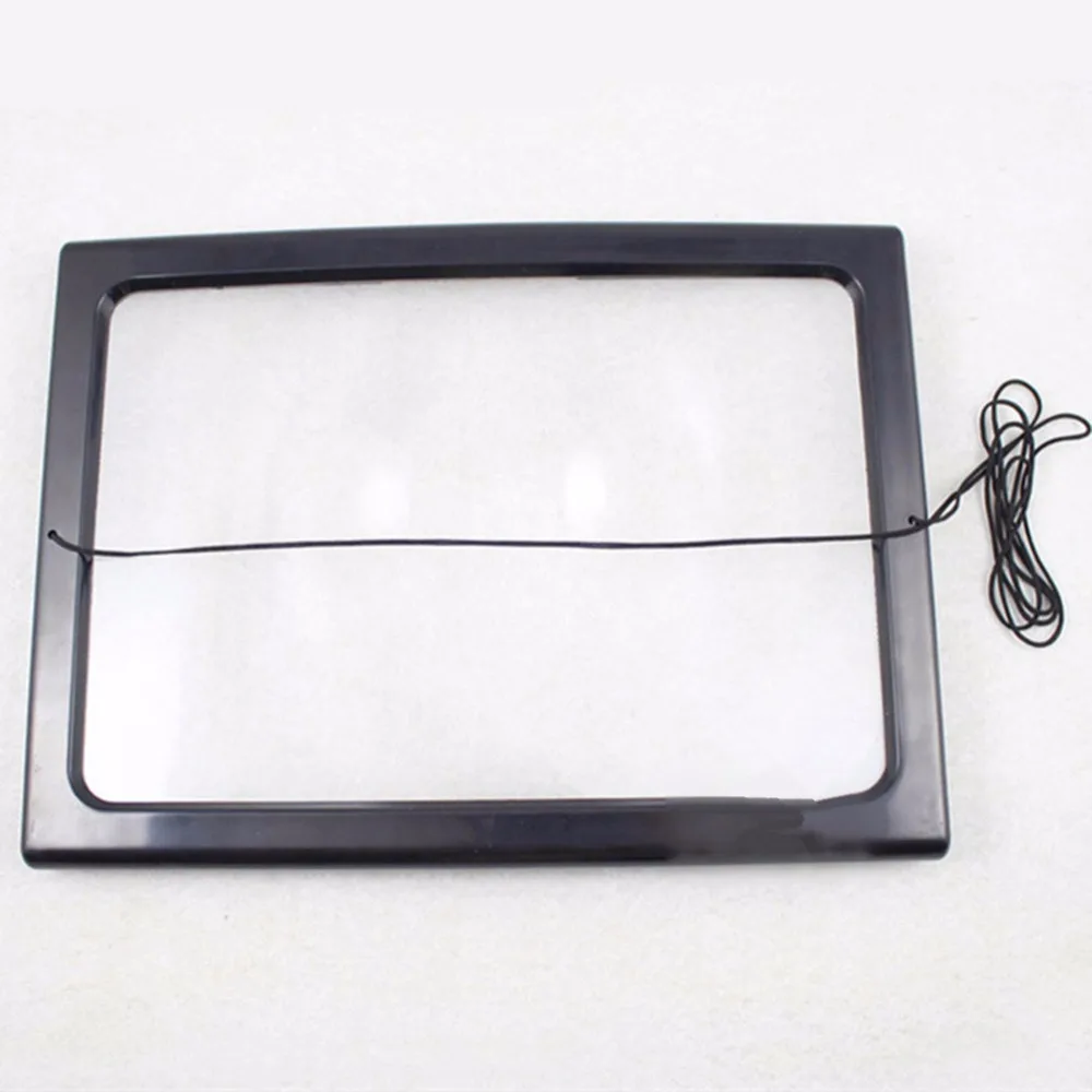Desktop Magnifying Glass With 4 Led Lights Ultrathin A4 Full Page Large Reading Magnifier The Good Gift For Elders HY52 | Инструменты