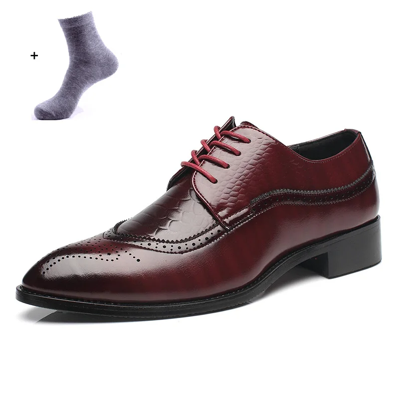 Men's Casual Shoes Moccasins Mens Lace-Up Oxfords Men Loafers Leather Pointed Oxford for Black Socks | Обувь