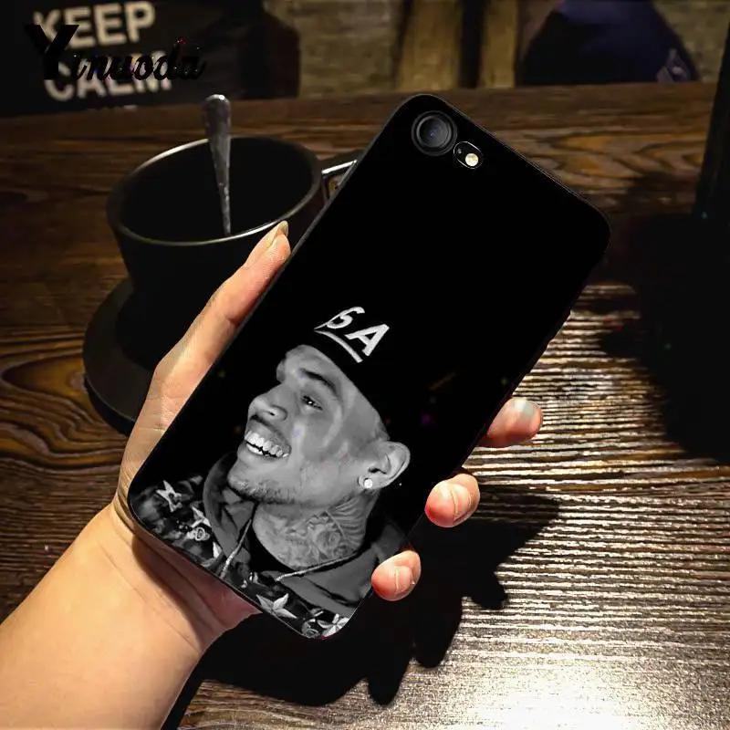 

Yinuoda For iphone 7 6 X Case Chris Brown Breezy Coque Shell Print Phone Accessories Case for iPhone 7 X 6 6S 8 Plus 5 XS XR
