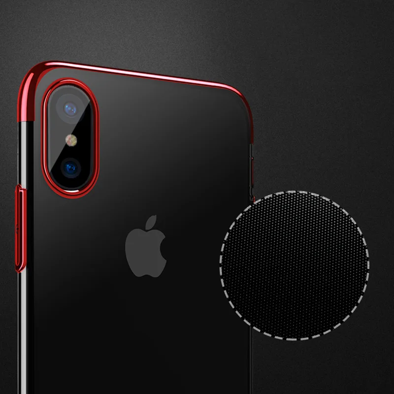 Мягкий чехол из ТПУ для Iphone X чехлы с силиконовым покрытием блестящий 6 7 8 6s Plus 5 SE 5s