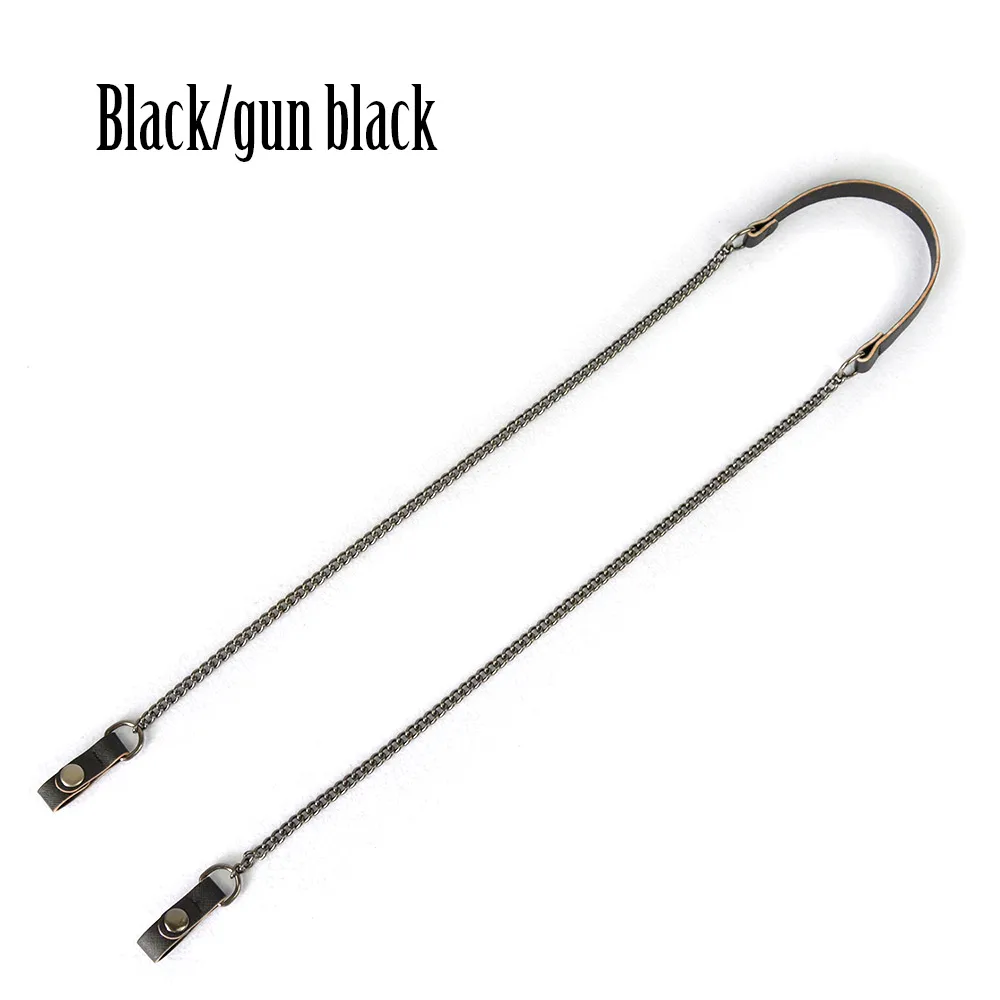 black gun black Новинка, цветная длинная сумка на плечо, крепление на цепочке, крепление на ремешке из искусственной кожи, застежка-зажим для opoket Obag O Bag - Цвет: black gun black
