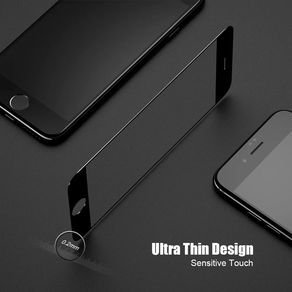 Ультратонкое закаленное стекло FLOVEME для iPhone 8 7 6S Plus 9H Защитная пленка экрана с