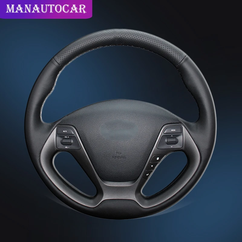 Оплетка на руль из искусственной кожи для Kia K3 2013 K2 Rio 2015 2016 Ceed Cee 'd 2012 2017 Forte Koup