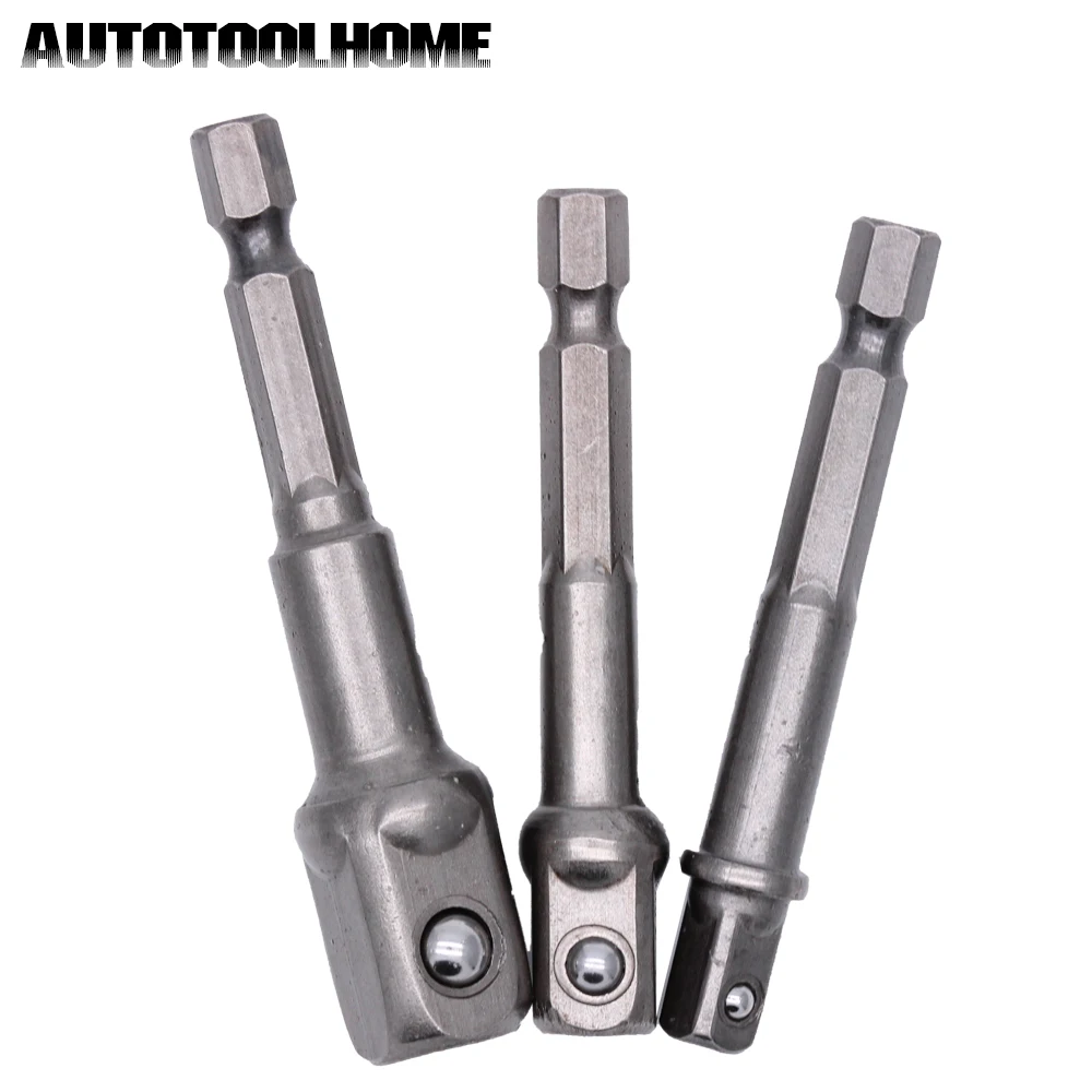 3 шт. 1/4" 3/8" 1/2" Адаптер переходной на Посадочный Присоединительный квадрат для электрической дрели или шуруповерта
