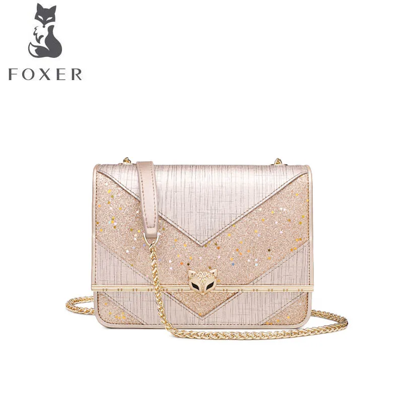 FOXER 2019 Новая корейская модная сумка на плечо Повседневная мессенджер цепочке