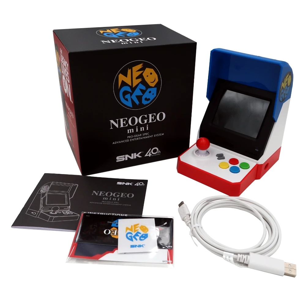 Для мини-игровой консоли NeoGeo подключение к аккумуляторам смартфона функция джойстика стиль контроллер стерео колонки 3,5 дюймов дисплей
