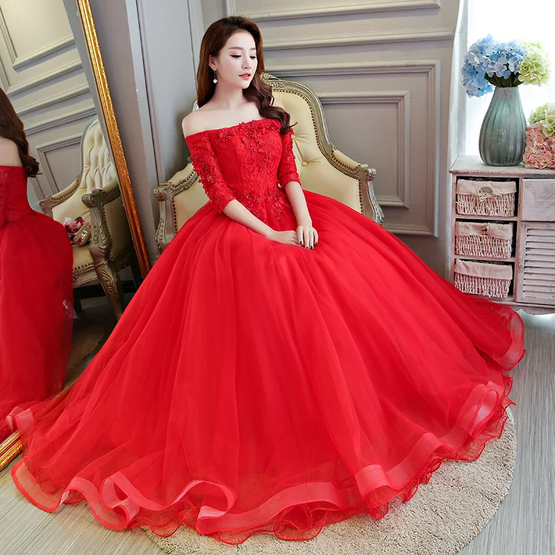Ruthshen платья для дебютантов новинка 2020 Quinceanera красные Бальные с открытыми плечами